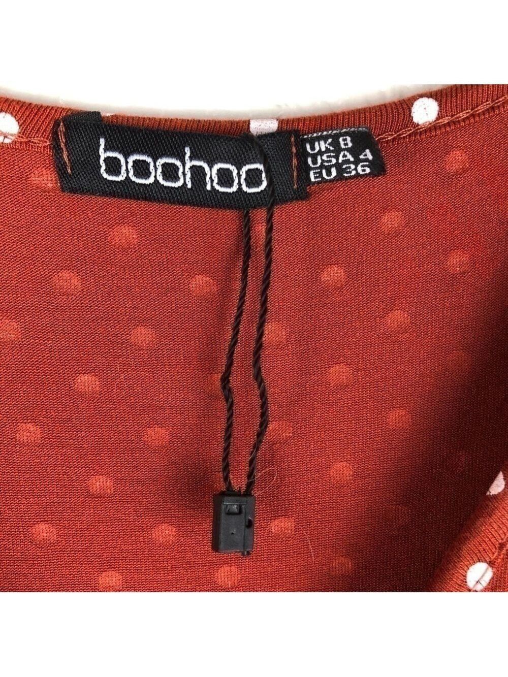 Women’s Boohoo Polka Dots Dress Size 4 Small - Picture 4 of 7